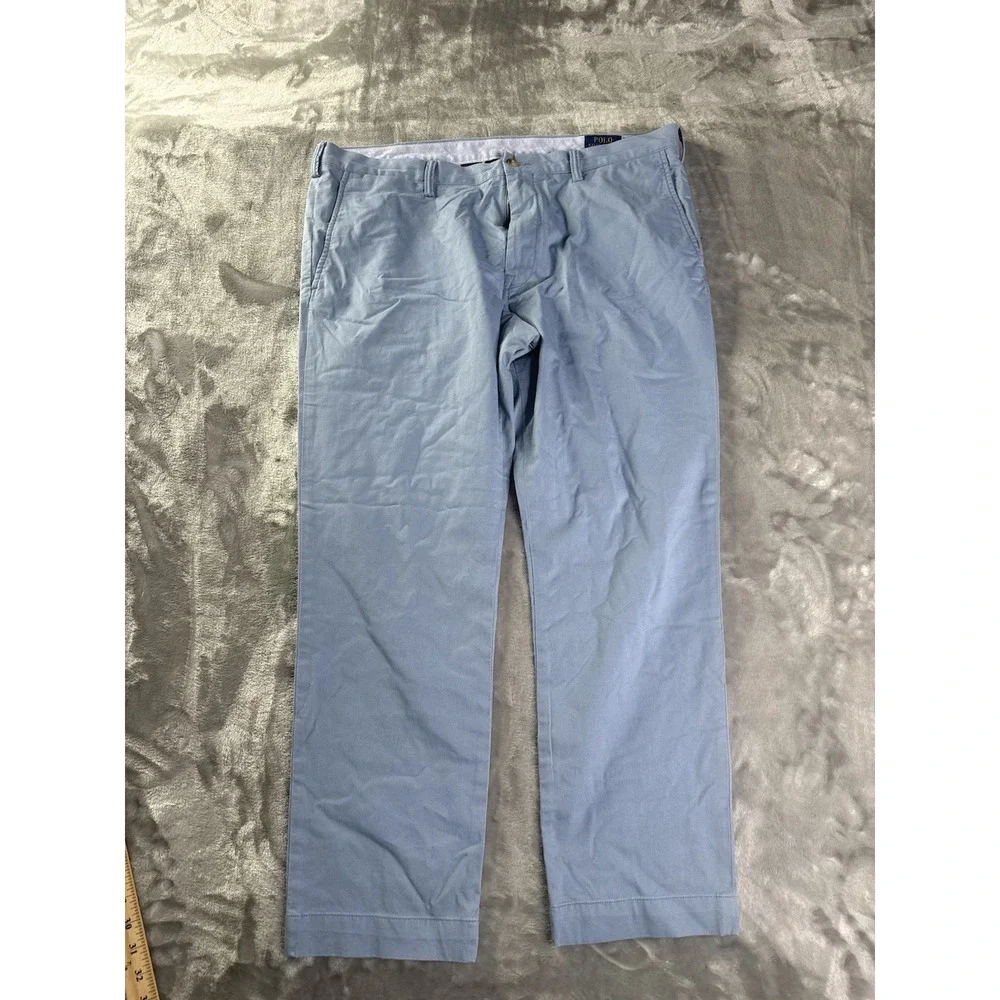 Polo Ralph Lauren The Polo Chino Stretch Slim Fit Light Blue 40x29 Cotton Twill